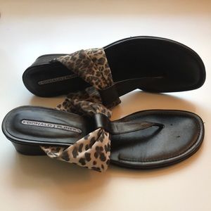 Donal J pliner Women’s Cheetah Thong Sandals